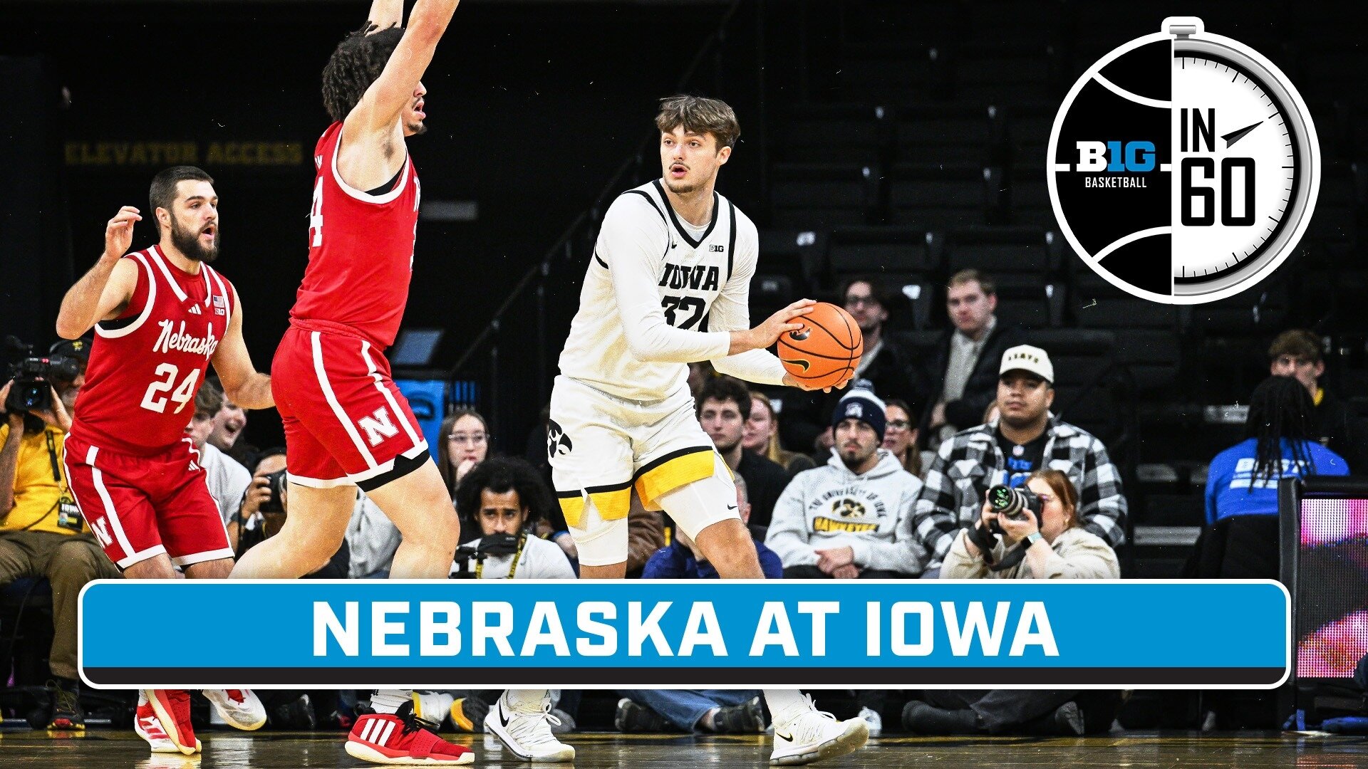Nebraska at Iowa | Jan. 7, 2025 | B1G Basketball in 60