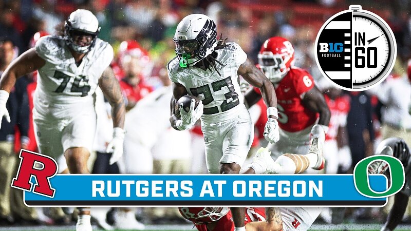 Oregon Rutgers Rutgers at Oregon | Oct. 20, 2025 | B1G Football in 60